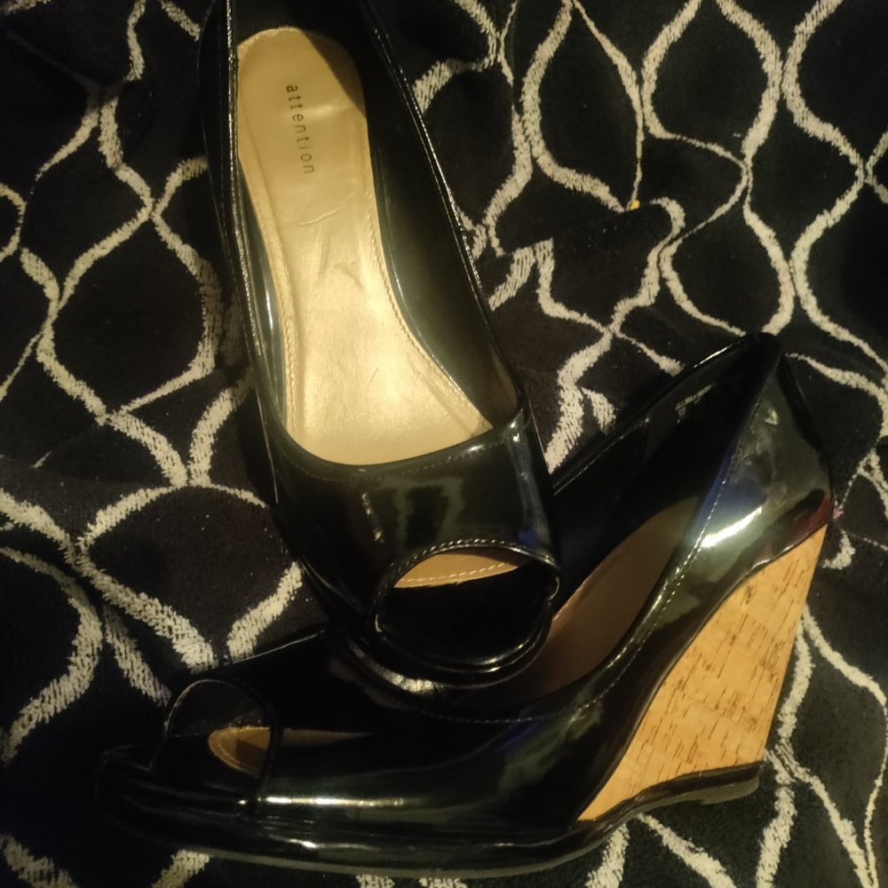 Attention Open Toe Wedge